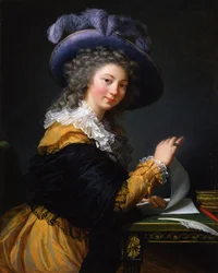 Comtesse de Cérès (ehemaliger Titel 1963-1992) - Dame, die einen Brief faltet